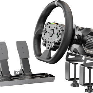 MOZA R3 Racing Wheel and Pedals Bundle for Xbox & PC,Powerful 3.9Nm DD Servo Motor with Aviation-Grade Aluminum Construction,Durable ISF PU Grips 11-inch Racing Wheel